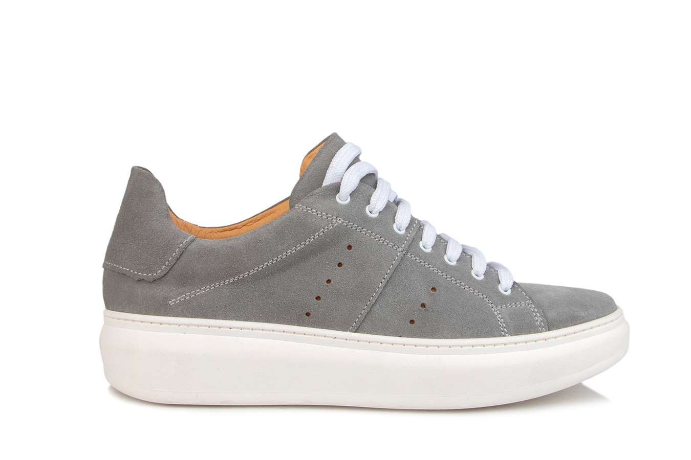 Grey Suede Leather Sneaker (1)