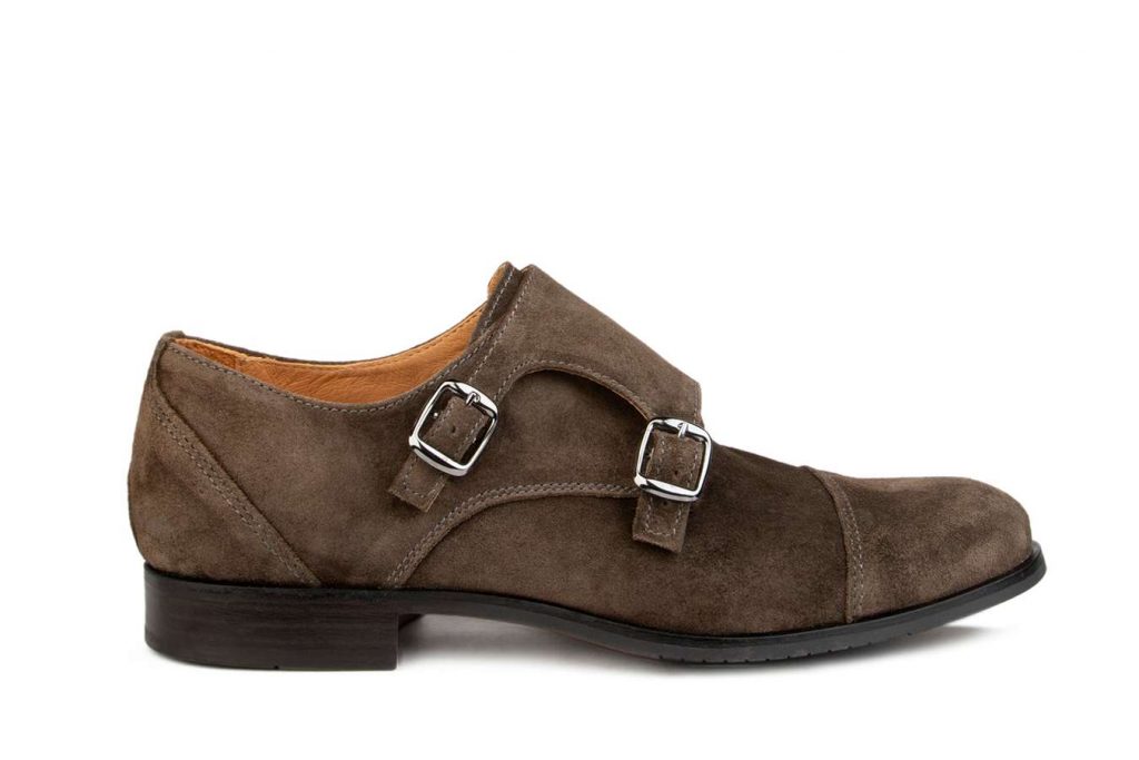 Olive Suede Leather Monkstrap