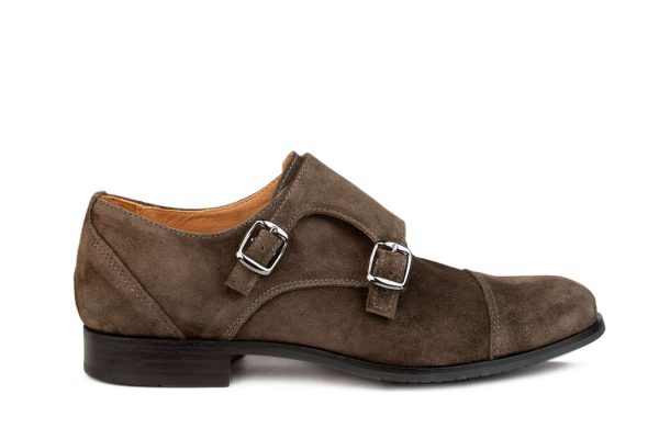 Olive Suede Leather Monkstrap