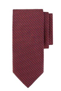 Red & Blue Silk Tie Round micropattern